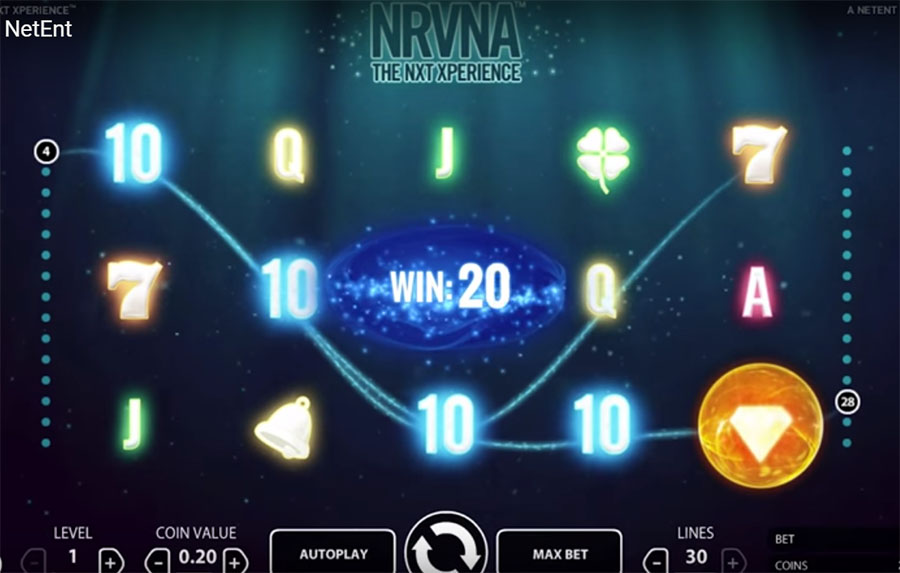 слот NetEnt - Nrvna: The Nxt Xperience, скриншот 1