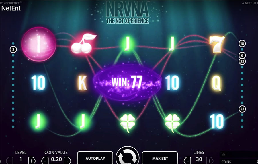 видеослот  NetEnt - Nrvna: The Nxt Xperience, скриншот 3