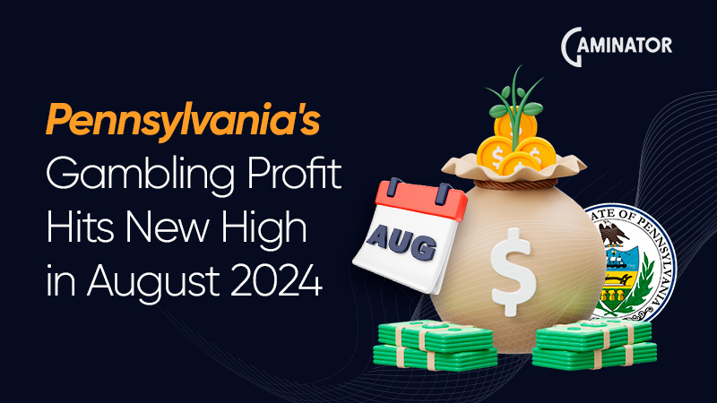 Pennsylvania's gambling revenue results in August 2024