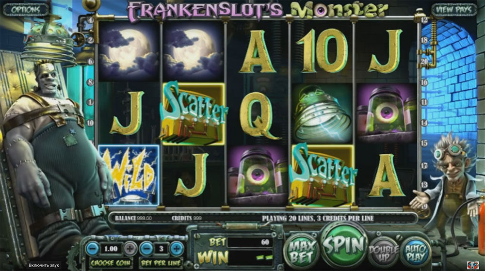 видеослот FrankenSlot's Monster